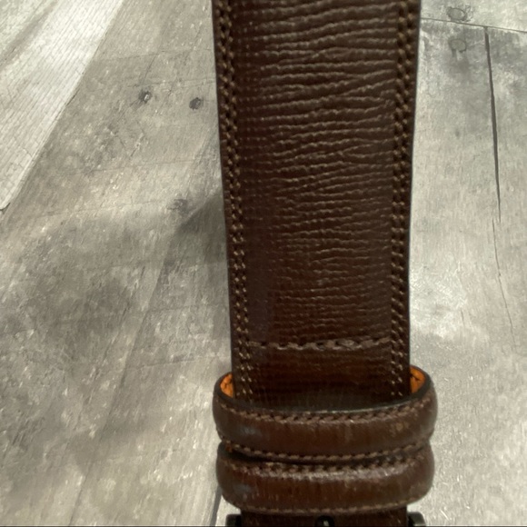 MURANO Men’s Brown Embossed Leather Belt Size 32 - Picture 2 of 7